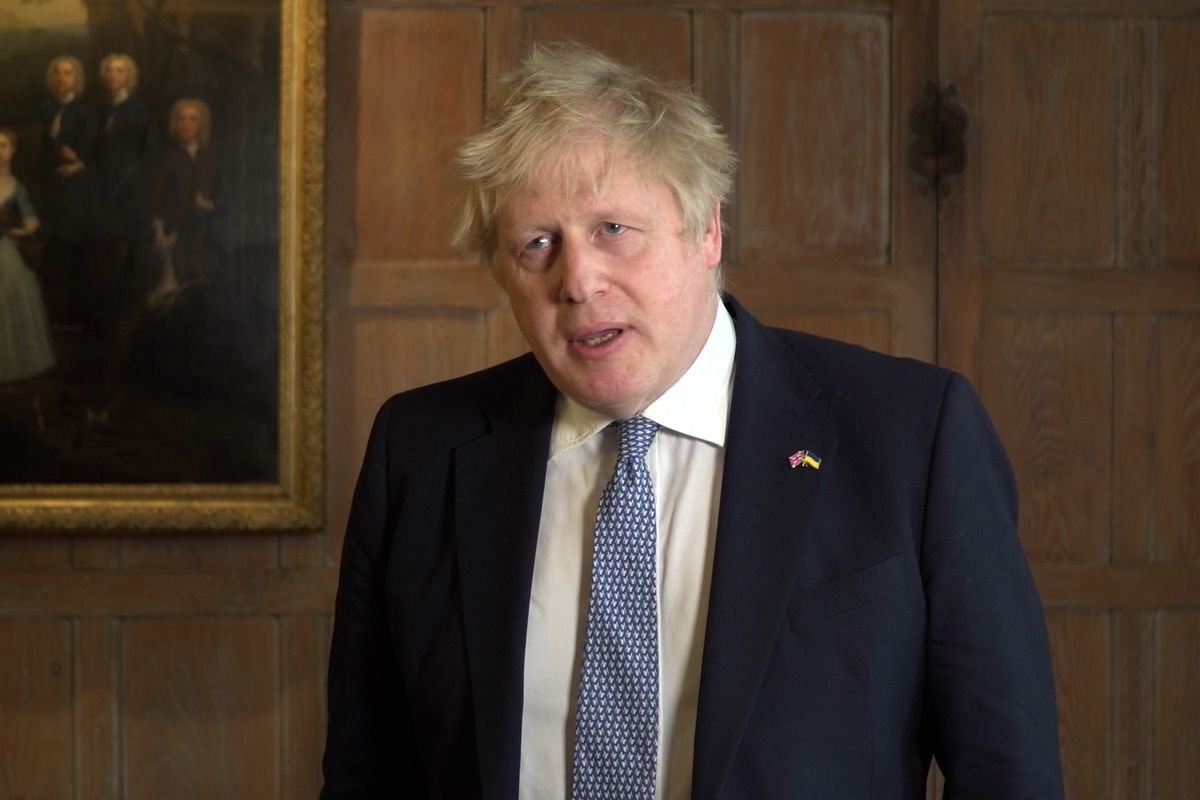 Boris Johnson giving a statement during his time as Prime Minister