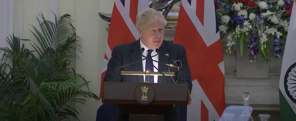 Boris Johnson in India