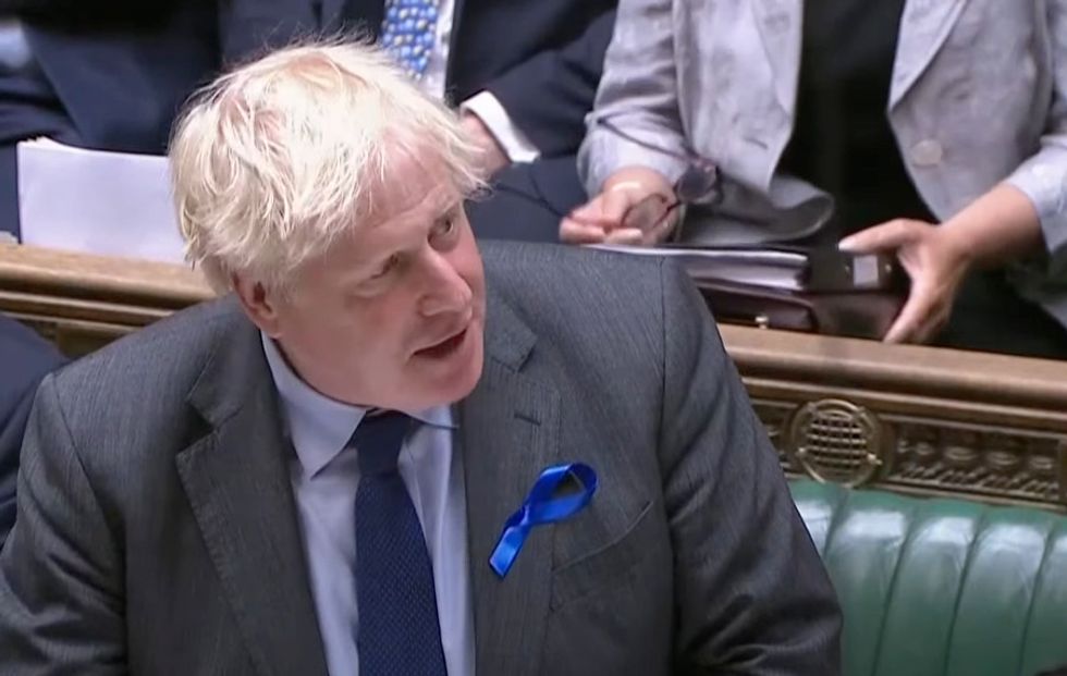Boris Johnson in the Chamber