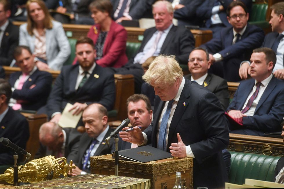 Boris Johnson in the Commons