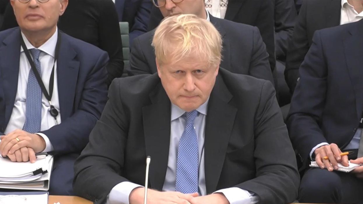 Boris Johnson in the Houses of Parliament