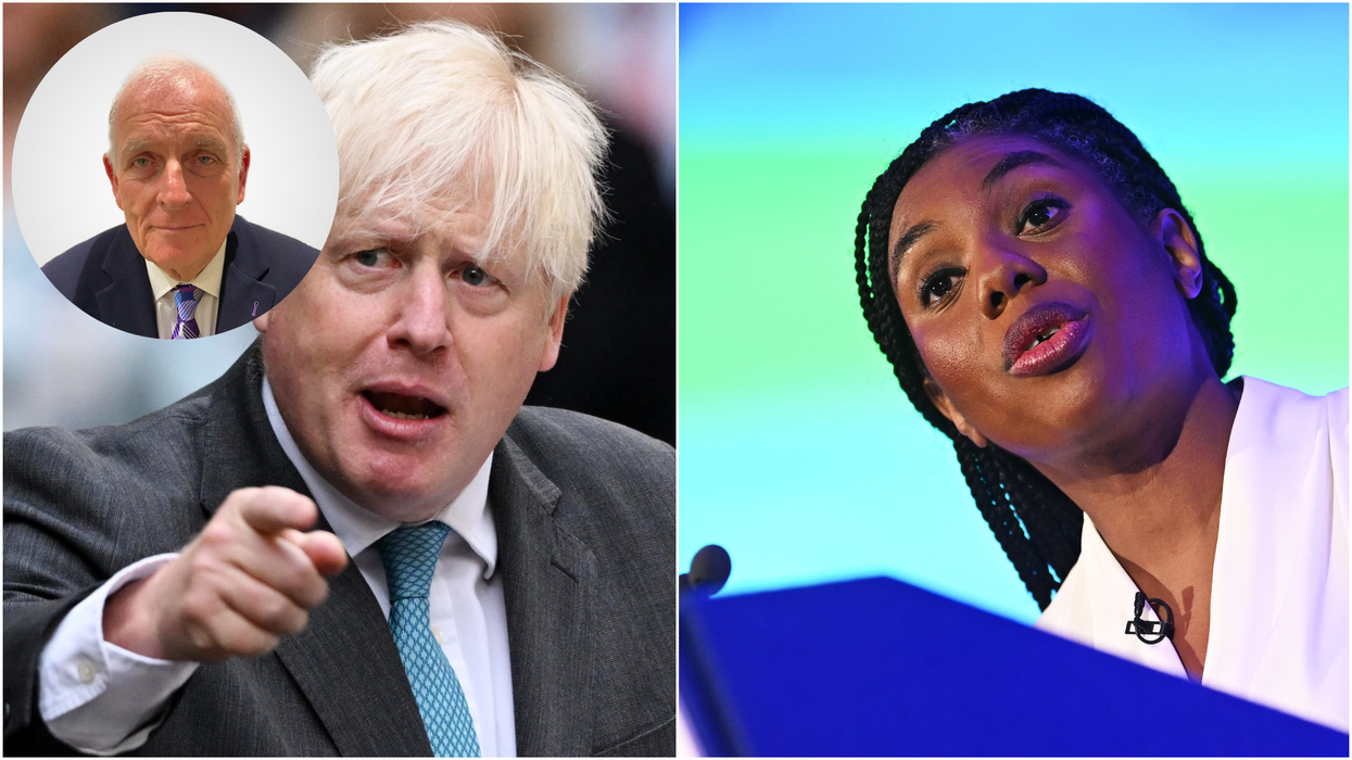 Boris Johnson, Kemi Badenoch and Kelvin MacKenzie