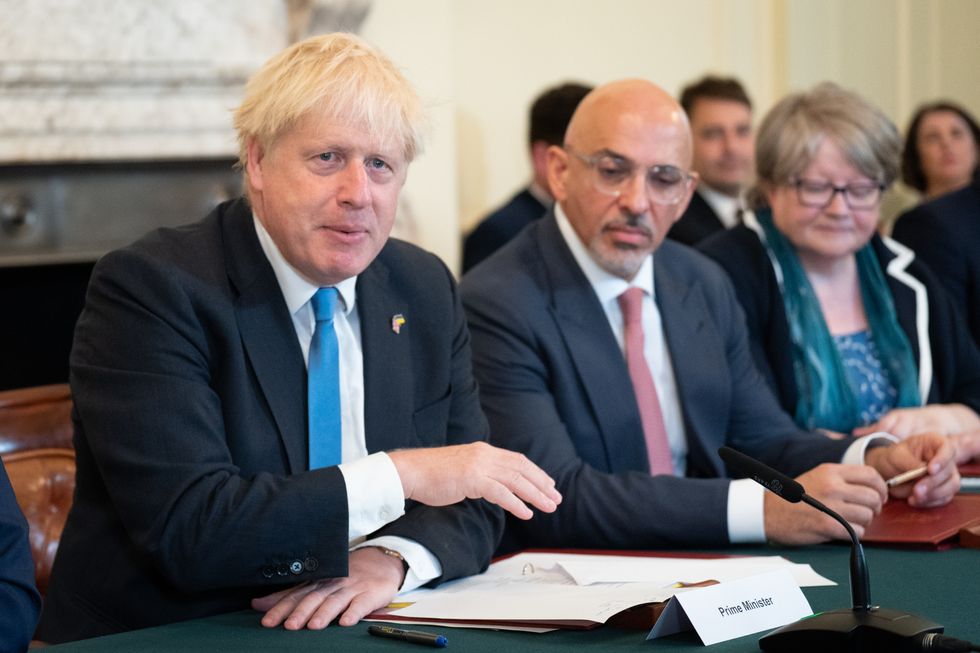 Boris Johnson leading a Cabinet meeting