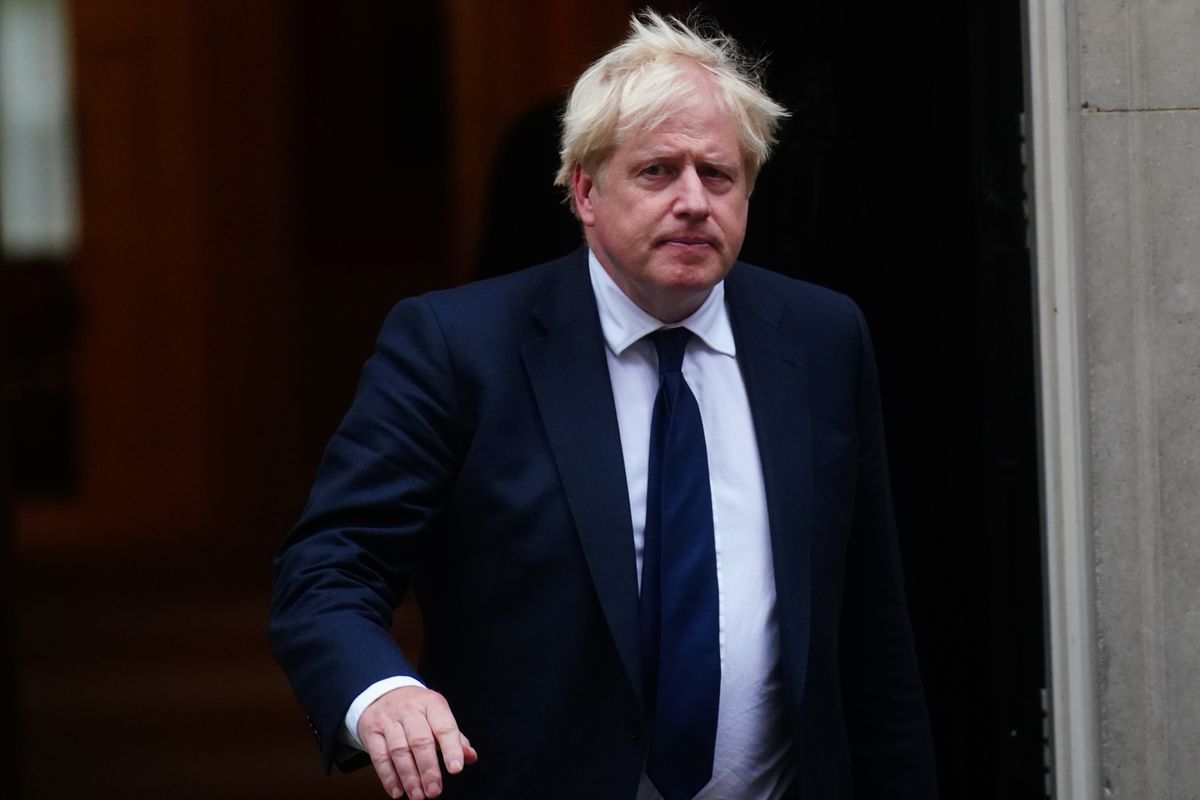 Boris Johnson leaves Downing Street to pay tribute to Sir David Amess