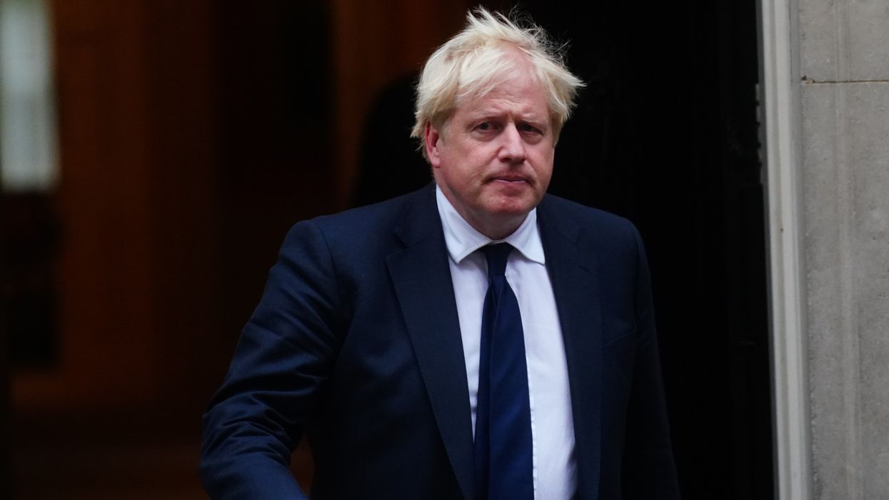 Boris Johnson leaves Downing Street to pay tribute to Sir David Amess