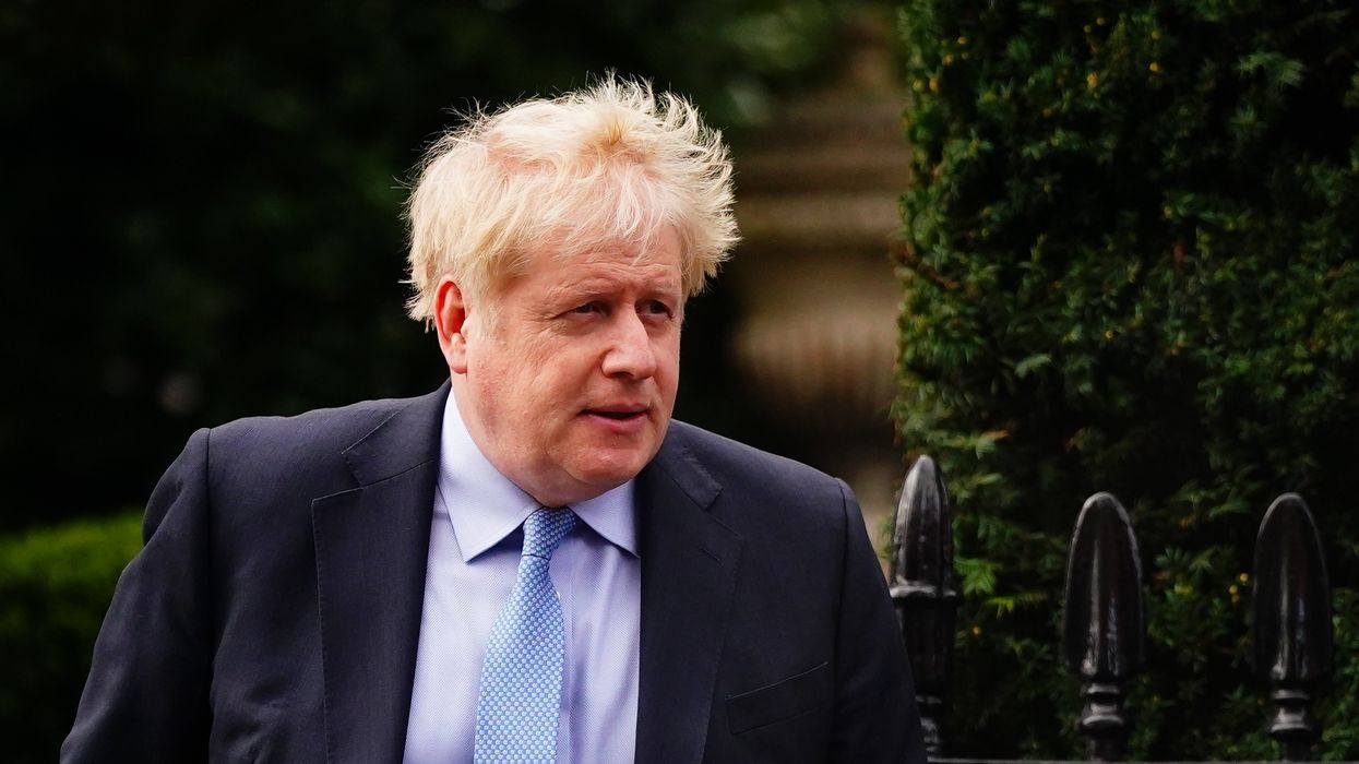 Boris Johnson leaves his home in London