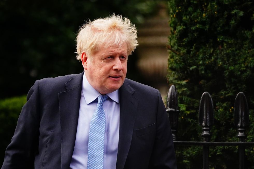 Boris Johnson leaves his home in London