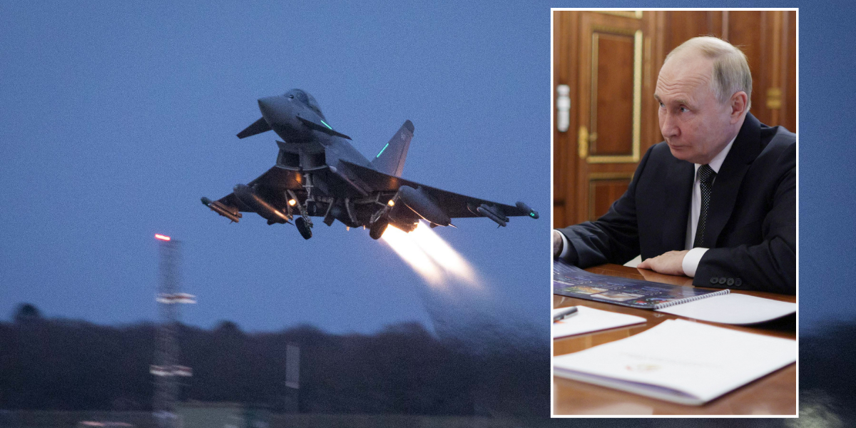 NextImg:RAF jets track Russian military aircraft flying over North Sea as Navy shadows warships in Channel