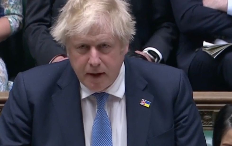Boris Johnson speaking in the House of Commons today