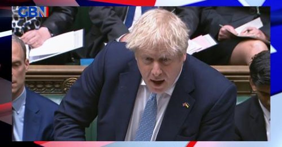 Boris Johnson speaking in the House of Commons