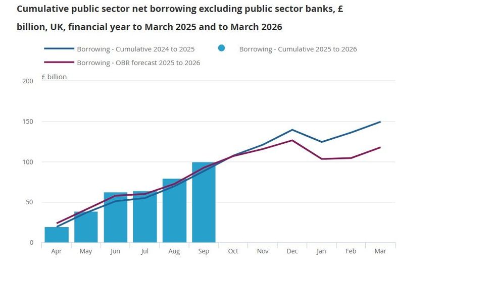 Borrowing figures graph