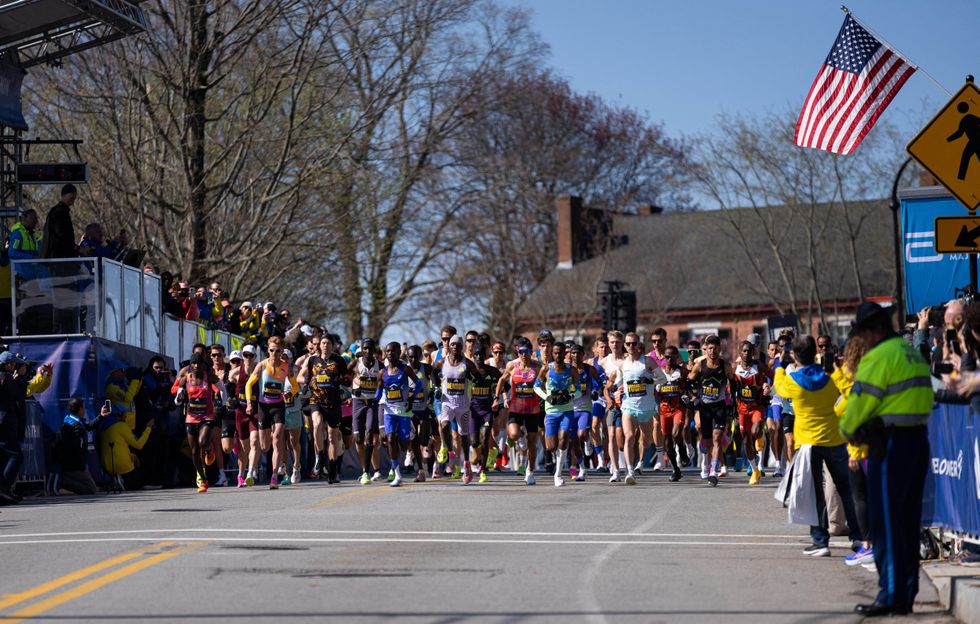 Boston Marathon runners