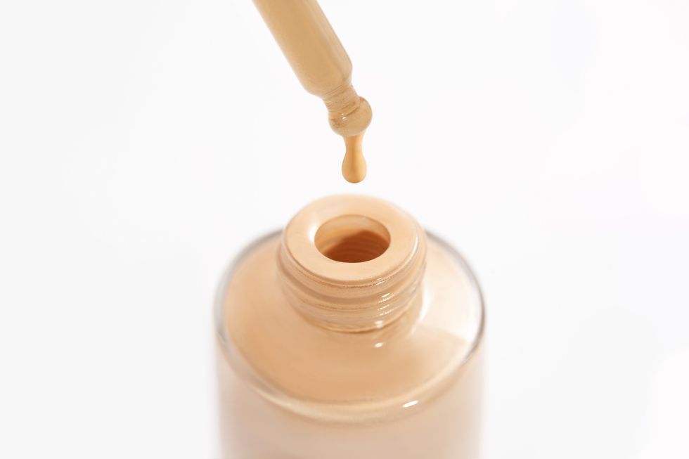 Bottle of liquid foundation