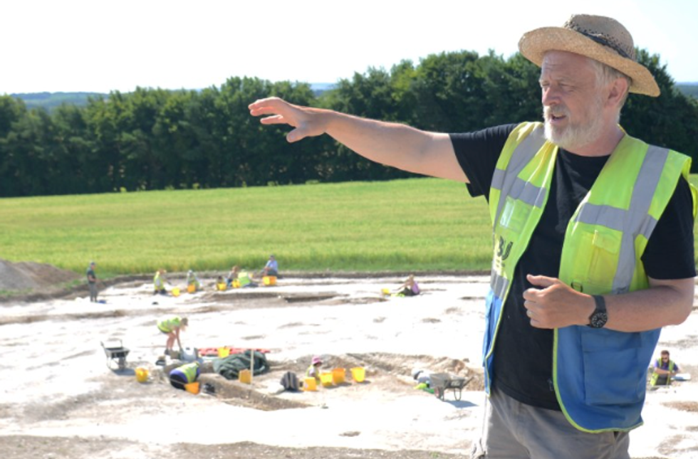 Bournemouth University researchers work on a site