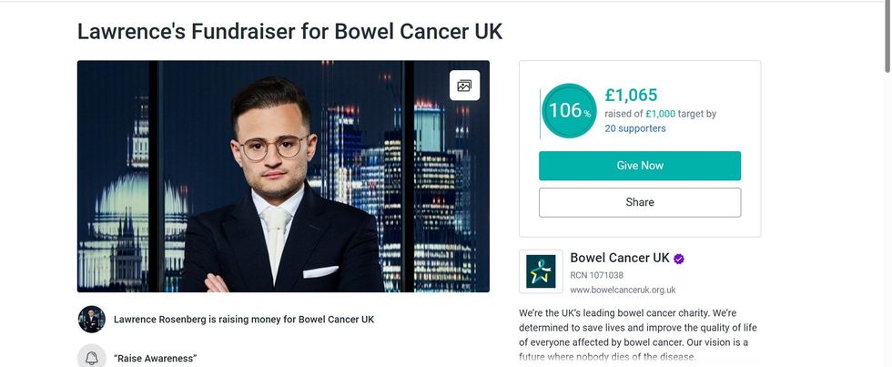 Bowel Cancer UK fundraiser