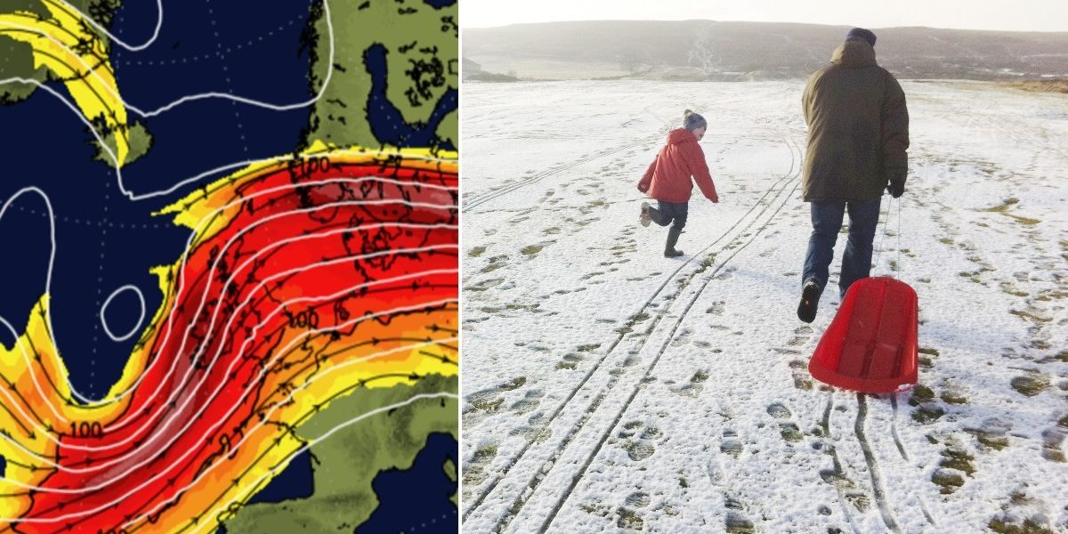 NextImg:UK weather: Jet stream ignites ‘volatile’ 200mph cocktail of snow, rain and stormy gales