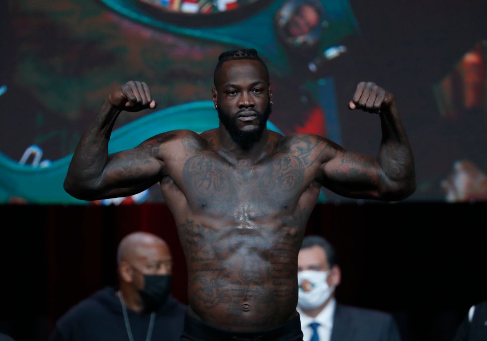Boxing - Tyson Fury v Deontay Wilder Weigh-In - MGM Grand Garden Arena, Las Vegas, Nevada, United States - October 8, 2021 Deontay Wilder during the official weigh-in REUTERS/Steve Marcus