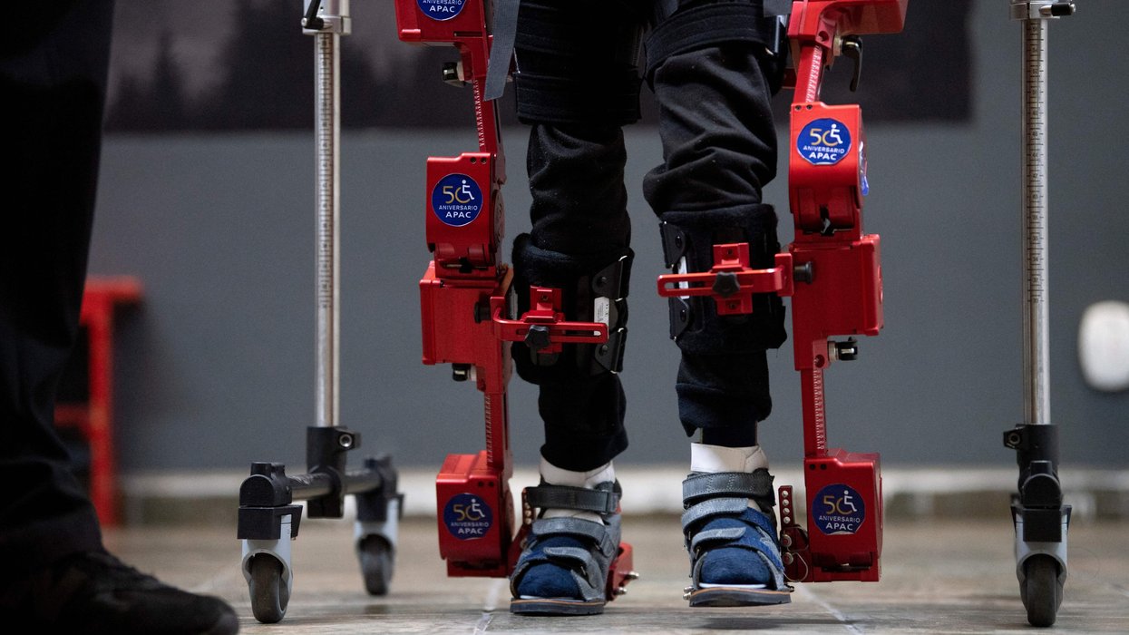 Boy, 7, becomes first to trial ‘life-changing’ exoskeleton