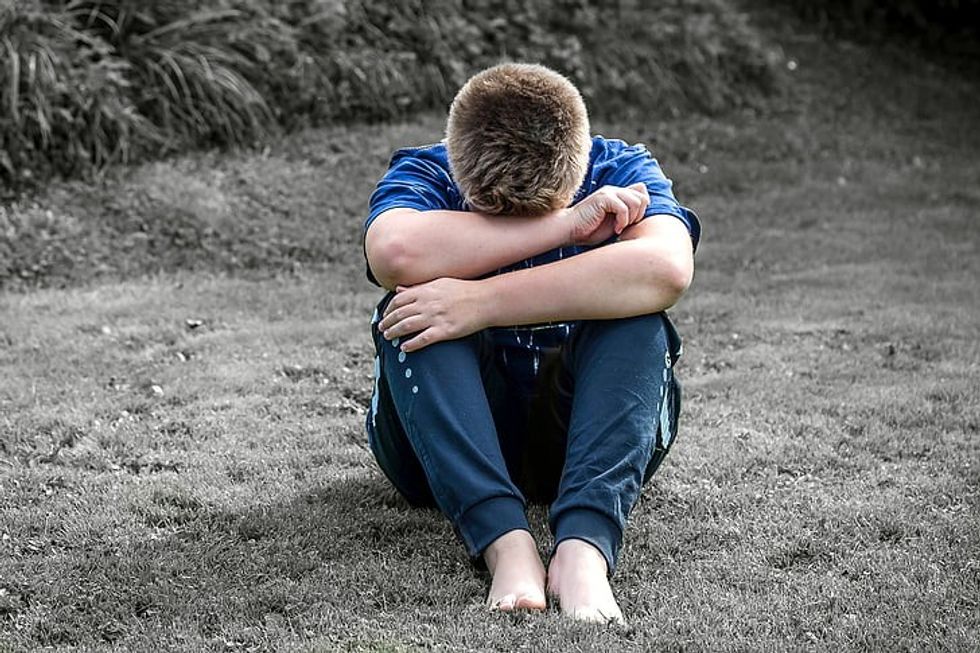 Boy crying