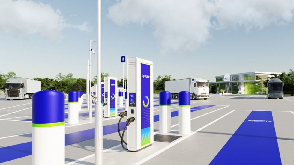 BP Pulse and Moto are expected to launch their first EV charging hub next year