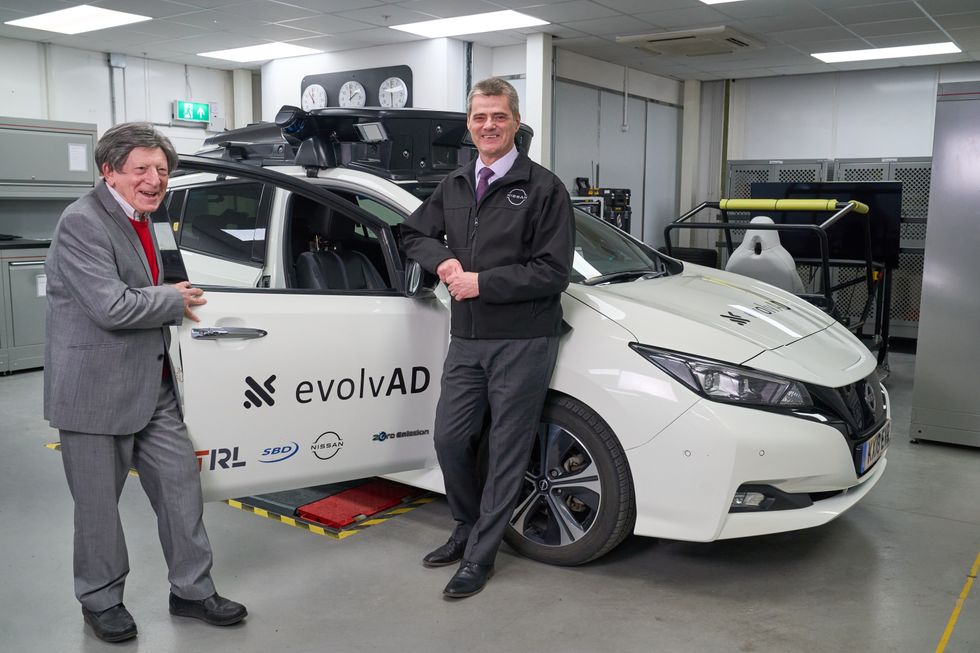 Brad Ashton with a self-driving Nissan