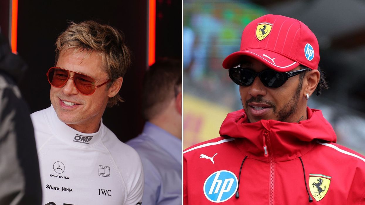 Brad Pitt and Lewis Hamilton