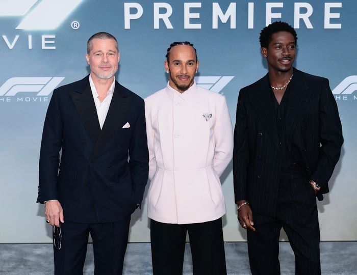 Brad Pitt, Lewis Hamilton, Damson Idris
