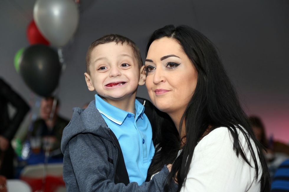 Bradley Lowery on his 6th birthday party with mum Gemma at Welfare Park, Blackhall on May 19, 2017
