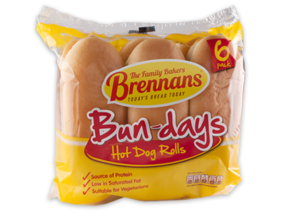 Brennans Bun-Days Hot Dog Rolls x 6