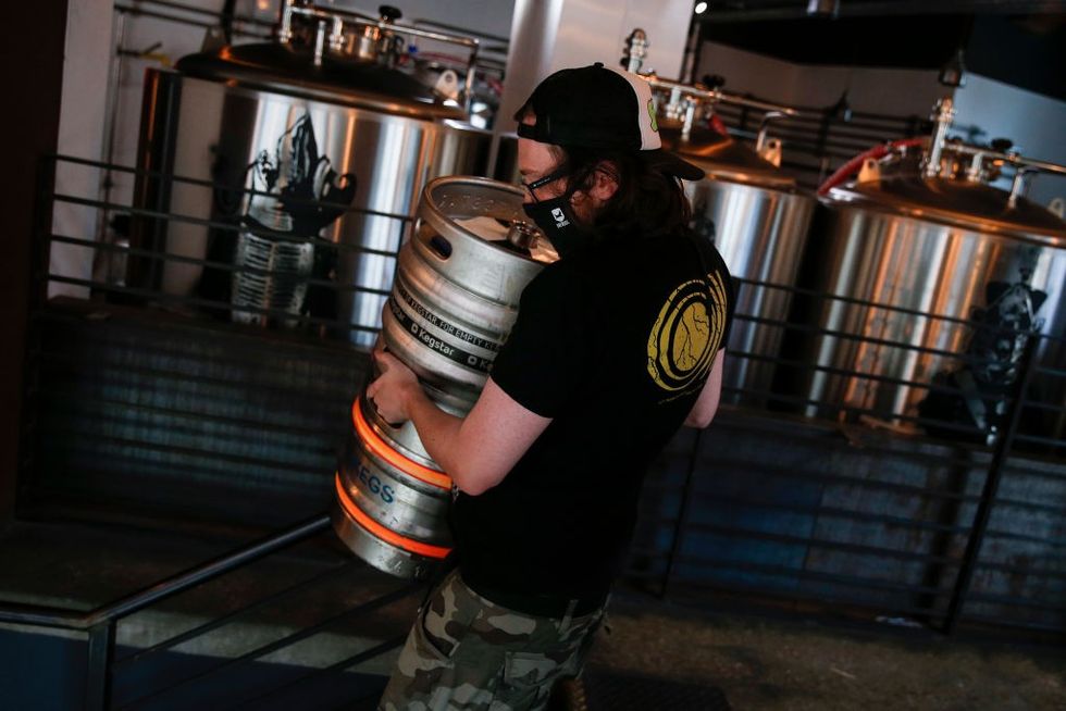 BrewDog staffer at work