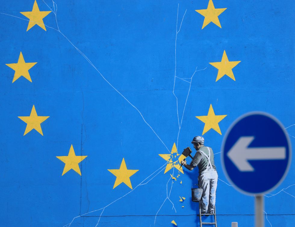 Brexit-inspired mural by artist Banksy