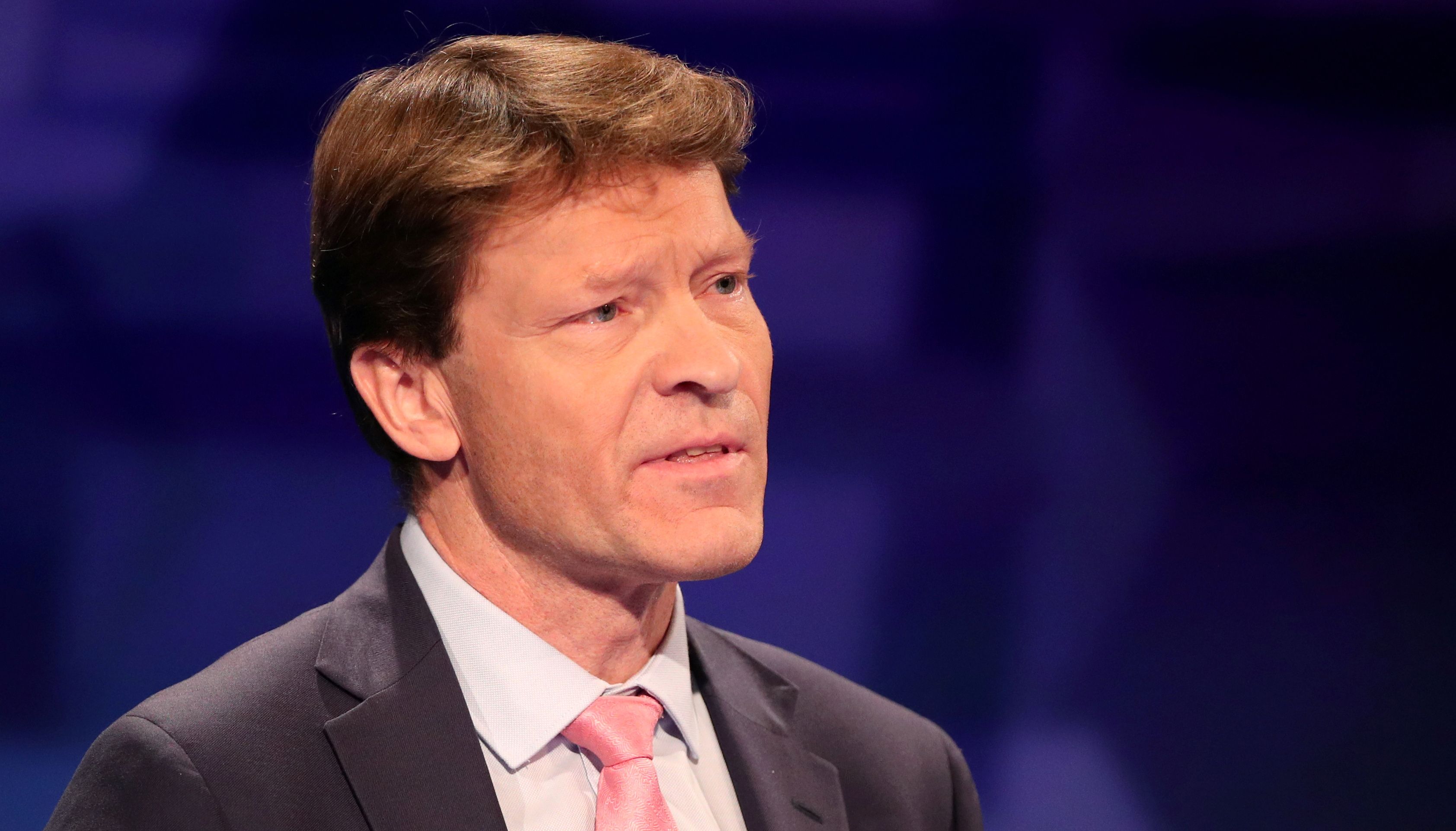 Brexit Party chairman Richard Tice speaks during the BBC seven-way election debate in Cardiff.