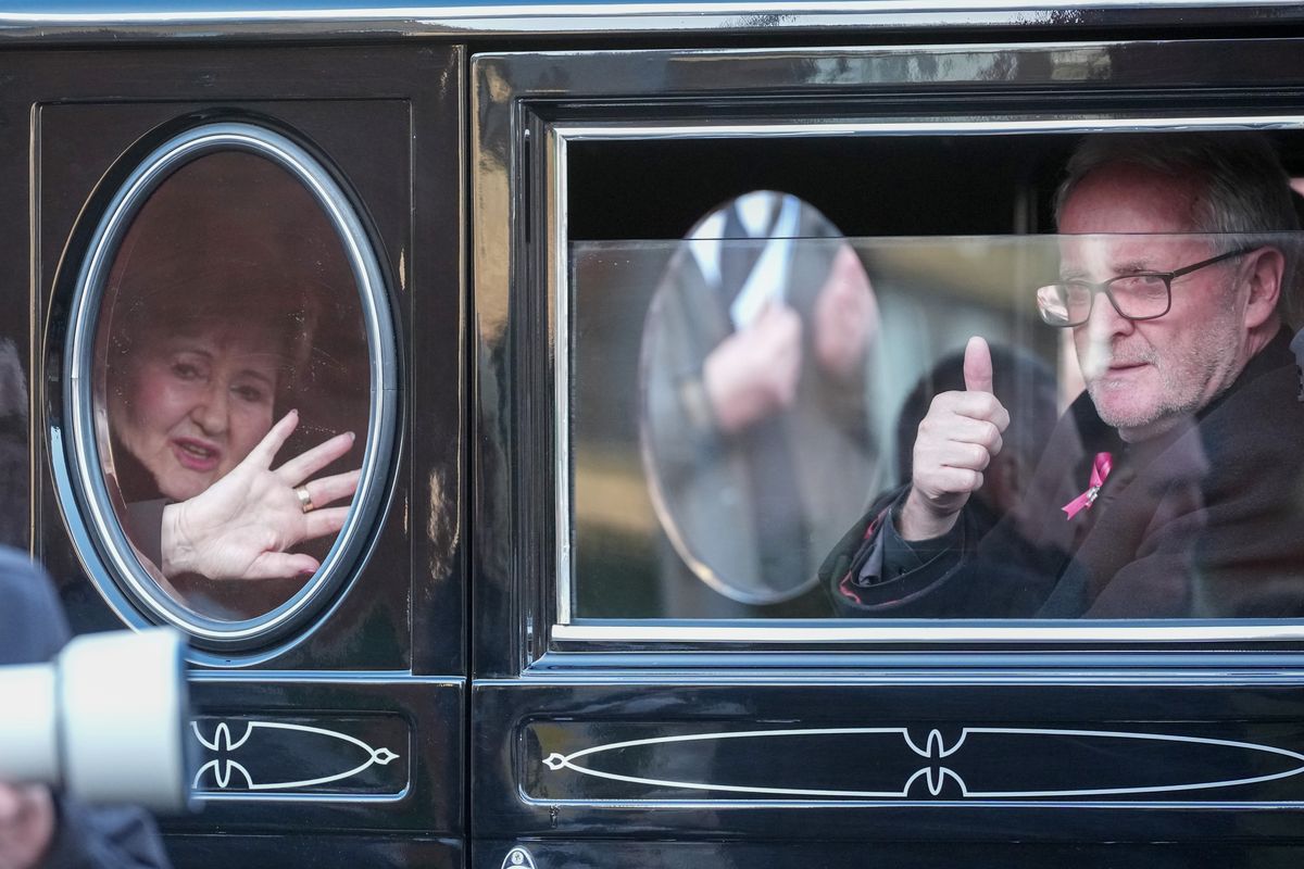 Brian and Denise Nolan at Linda's funeral