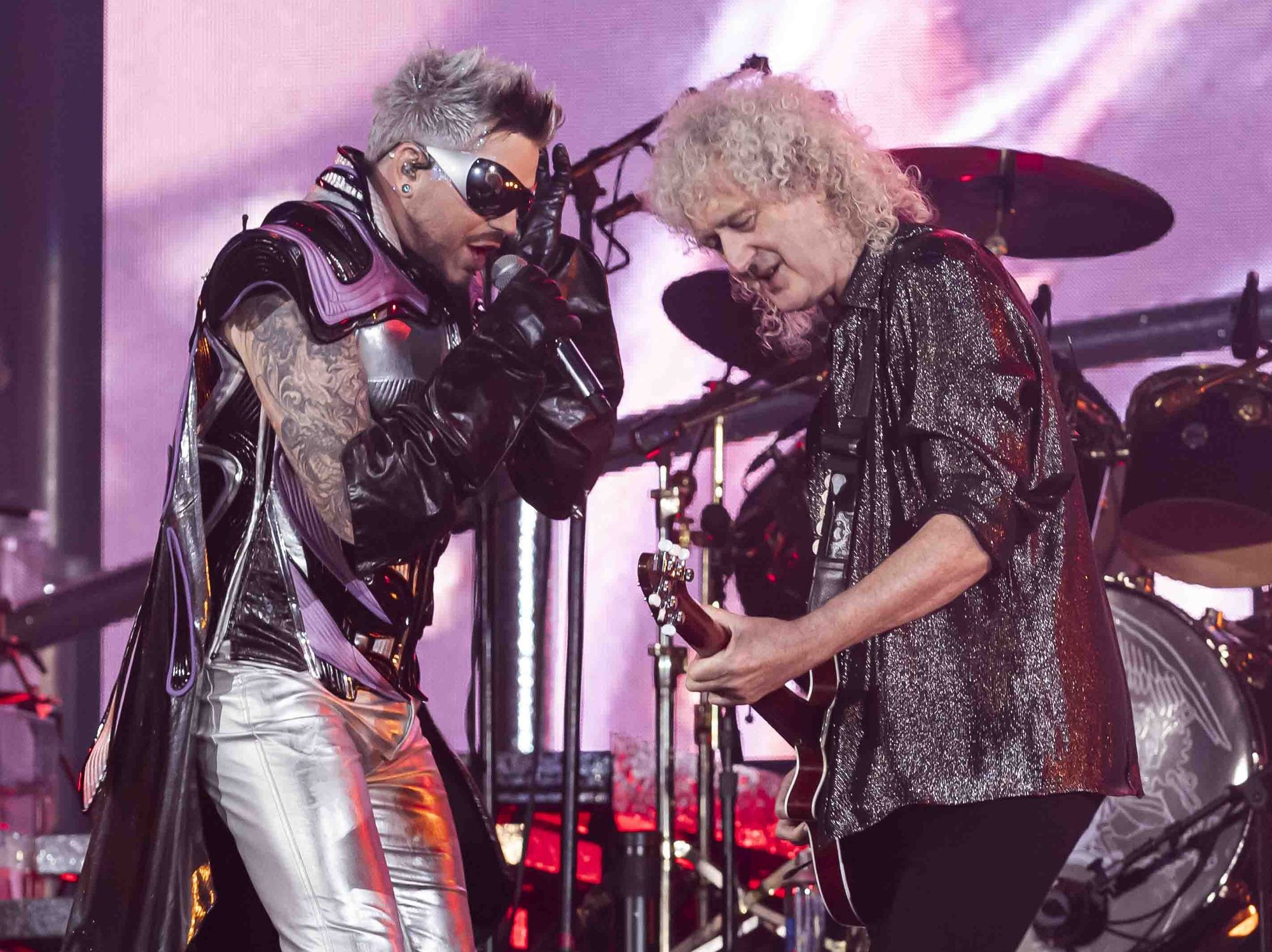 Brian May and Adam Lambert