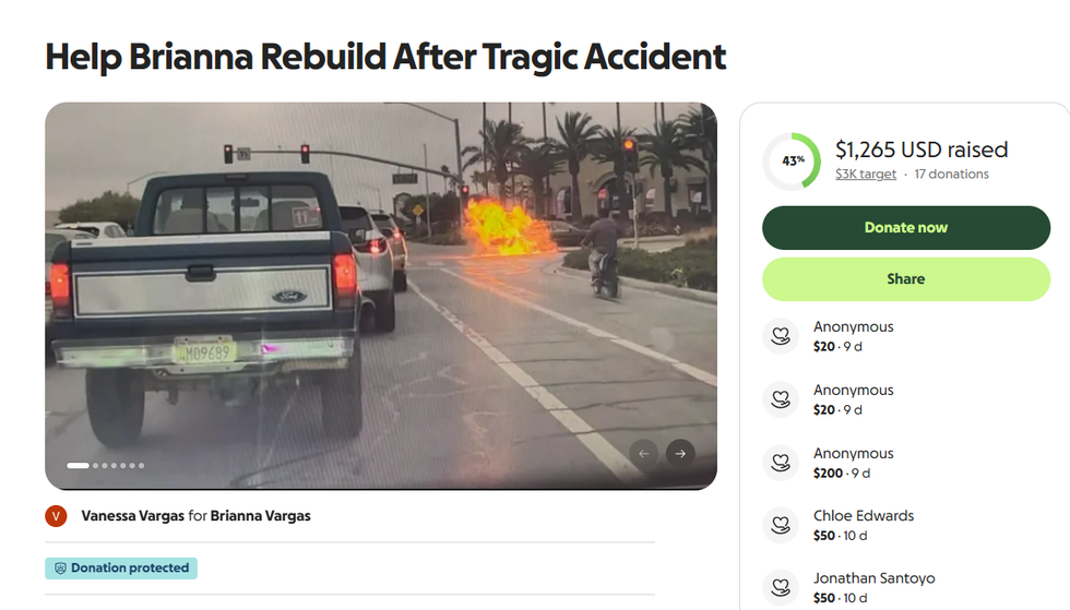 Brianna Vargas GoFundMe page