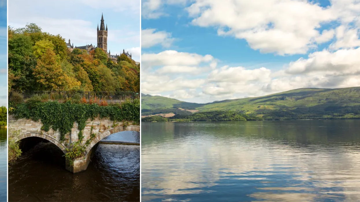 Bridge over water in Glasgow West End / Loch Lomond Scotland