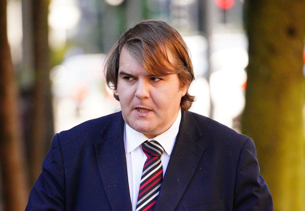 Bridgend MP Jamie Wallis arrives at Cardiff Magistrates Court