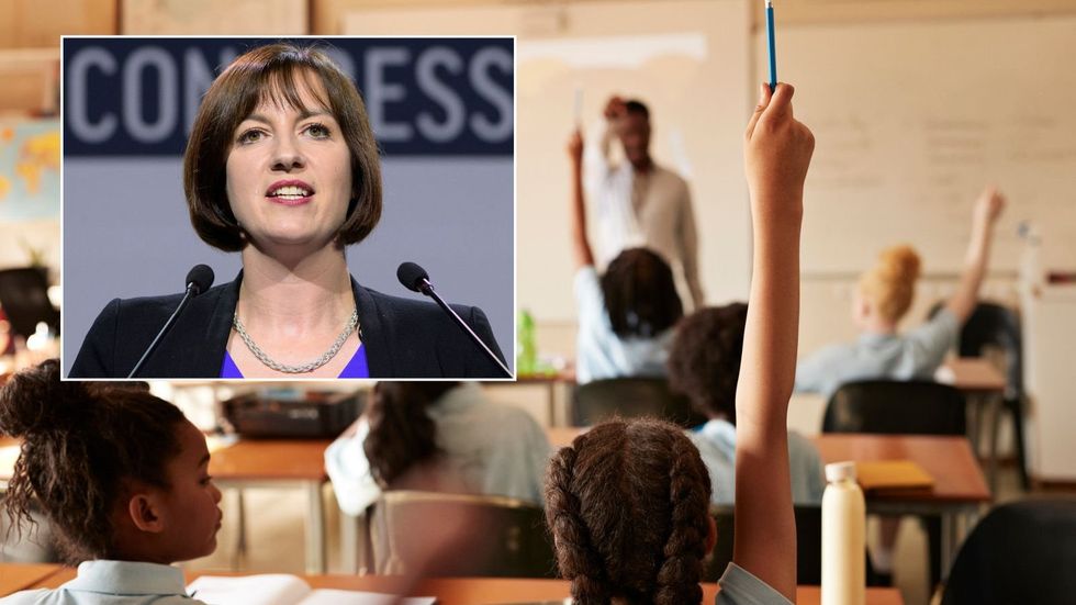 Bridget Phillipson and a classroom