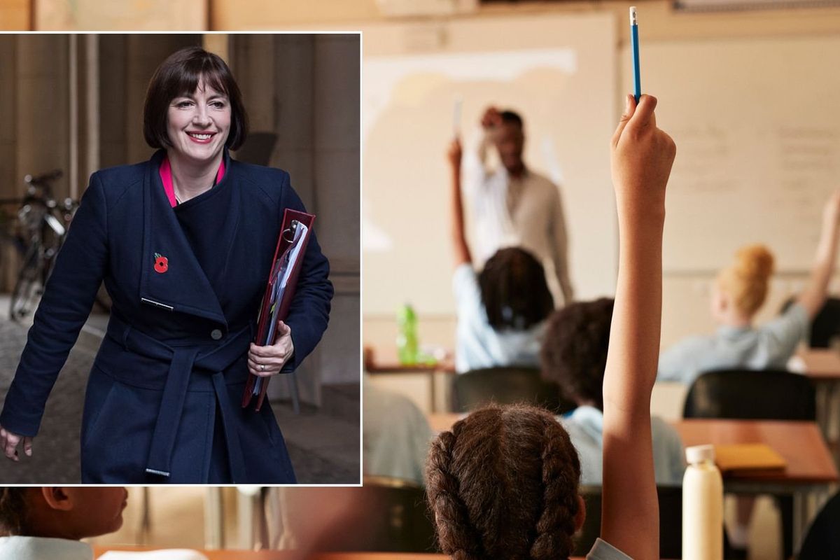 Bridget Phillipson and a classroom