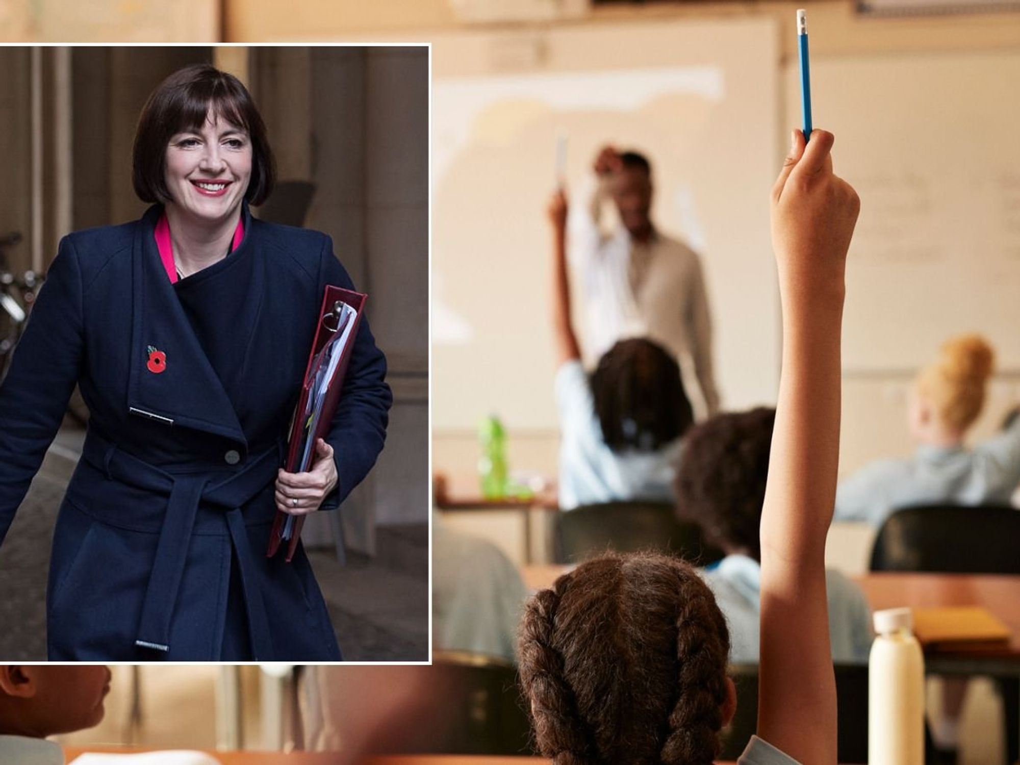 Bridget Phillipson and a classroom