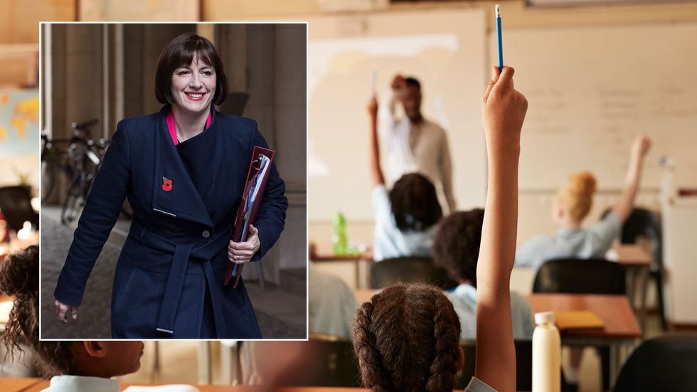 Bridget Phillipson and a classroom