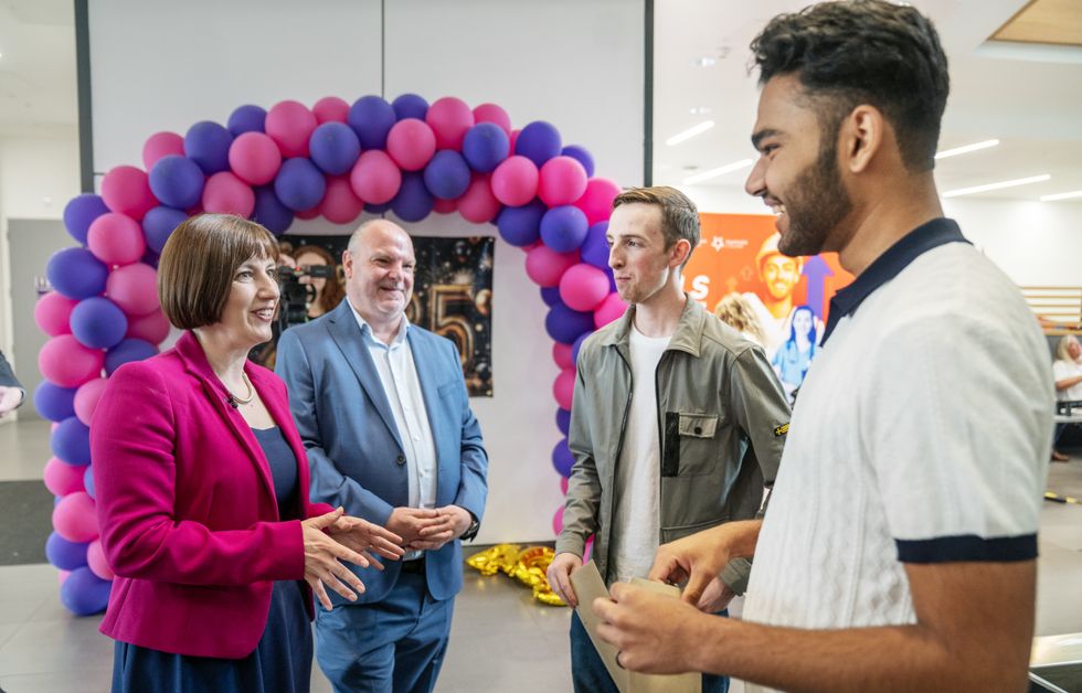 Bridget Phillipson and students