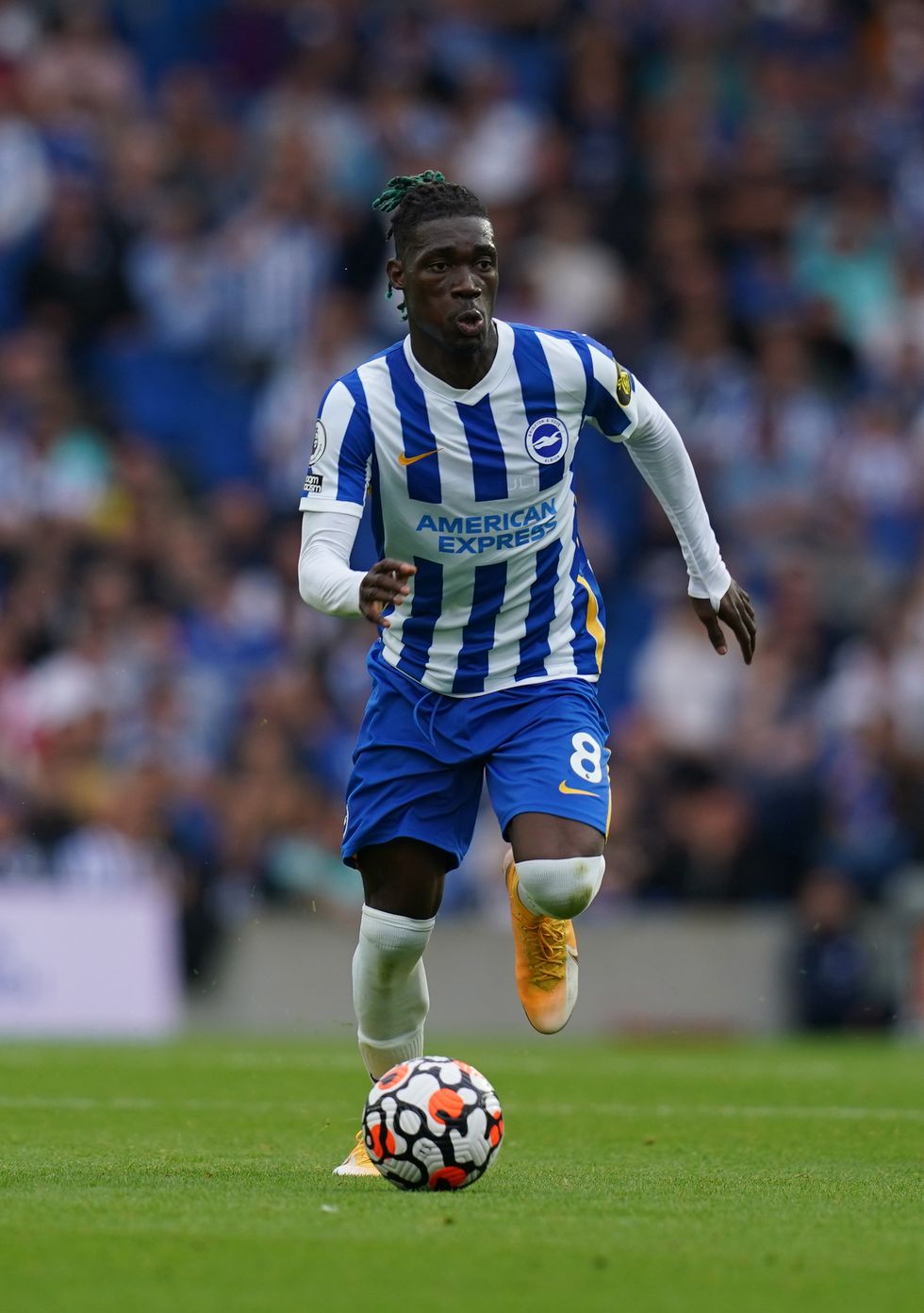 Brighton and Hove Albion's Yves Bissouma during the Premier League match at Amex Stadium, Brighton.
