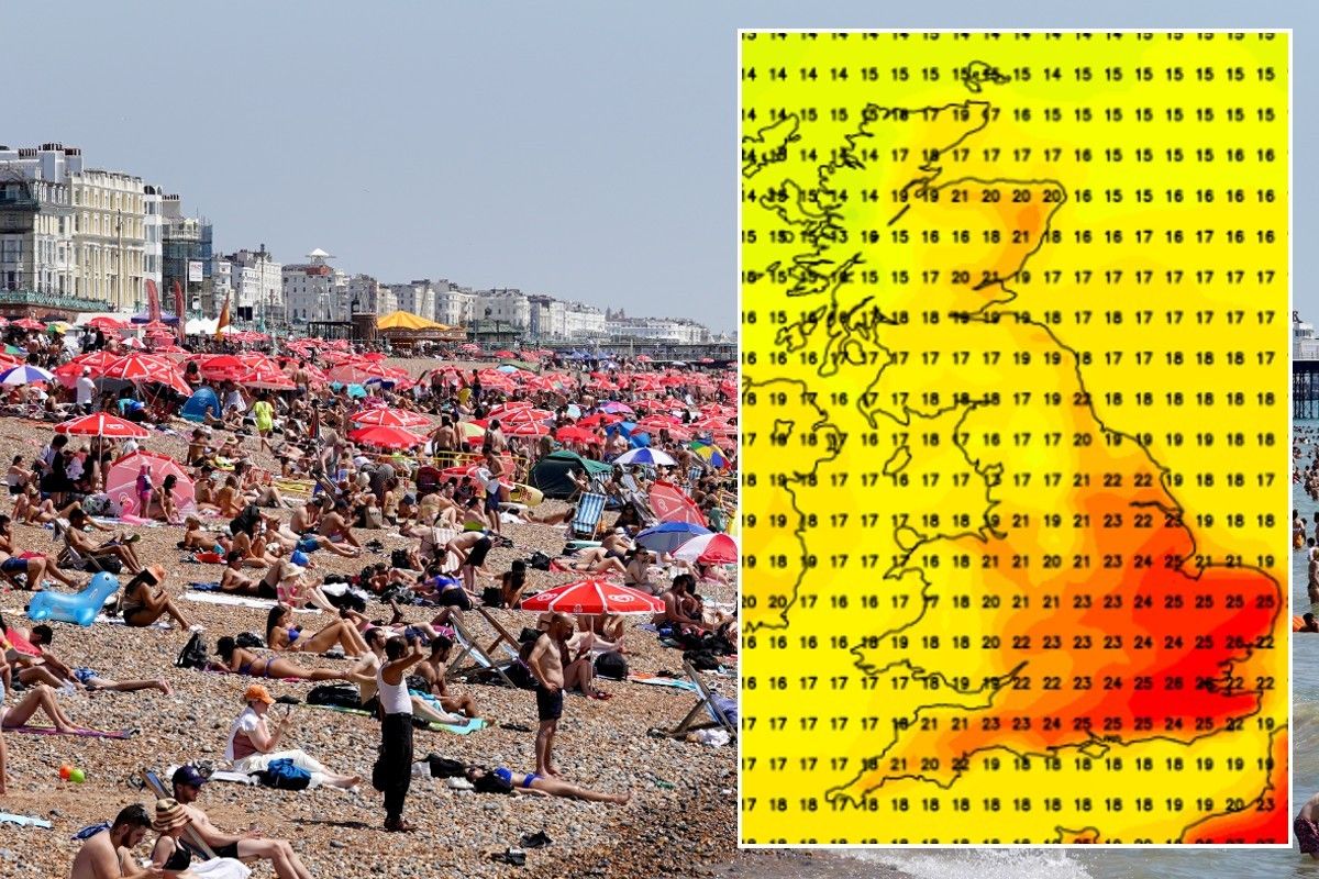 UK weather forecast today - Brits to bake in another 29C sizzler after  temperatures hit four-year high