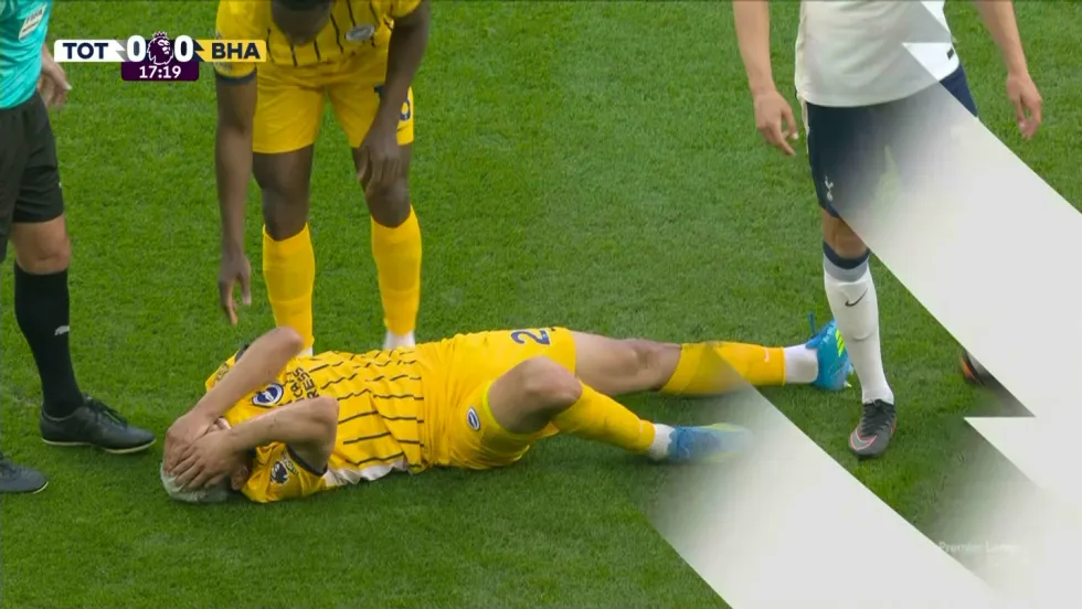Brighton star breaks down in tears after picking up injury in Tottenham Premier League match