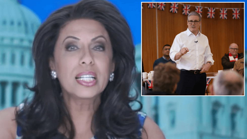 Brigitte Gabriel and Keir Starmer