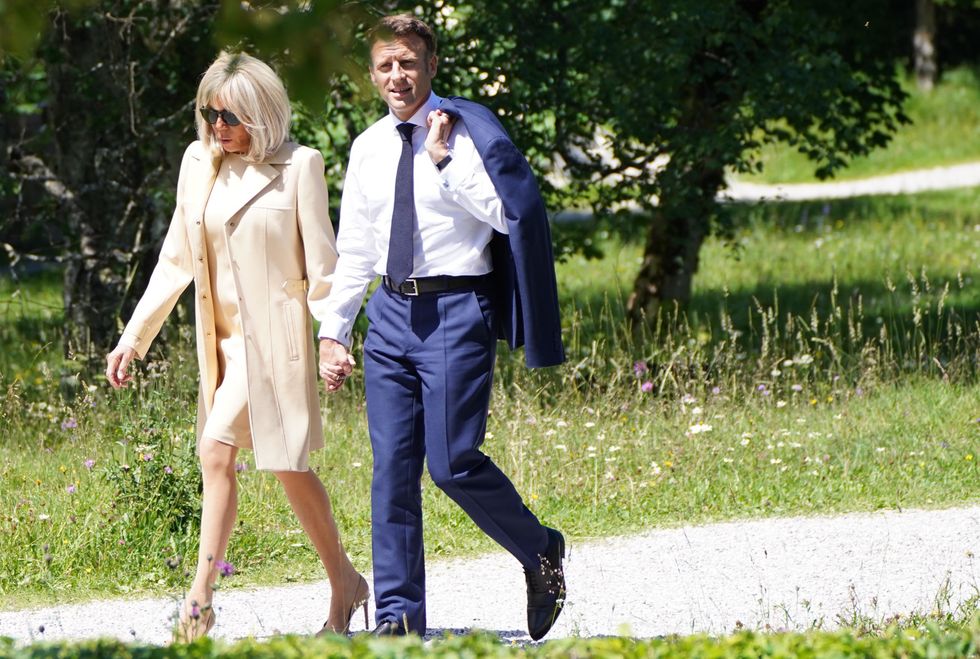 Brigitte Macron and her husband Emmanuel