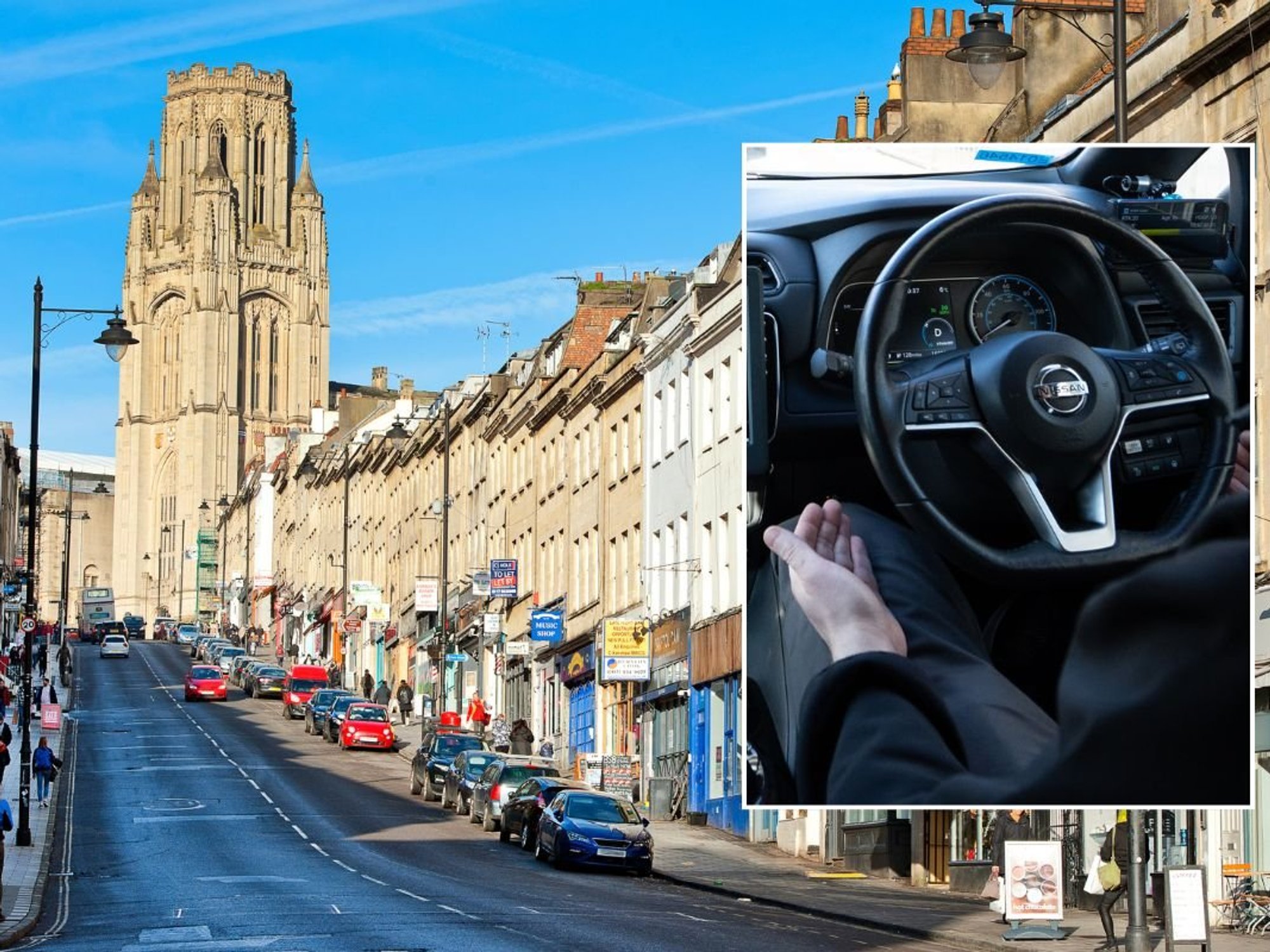 Bristol city centre and a self-driving car trial