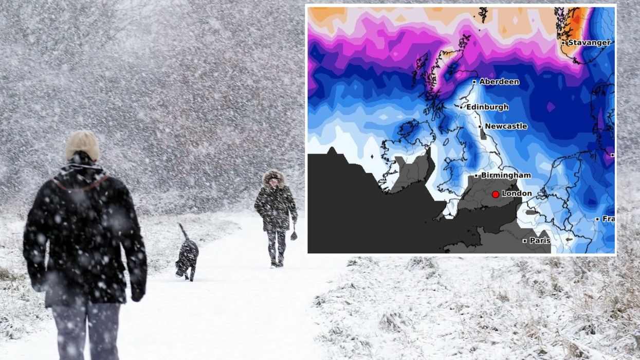UK snow mapped: Exact times and locations 24cm of snow to hit over Christmas