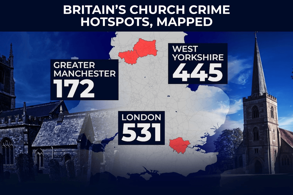 Britain's church crime hotspots - mapped